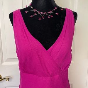 Berry Red J.CREW V-Neckline Midi Dress